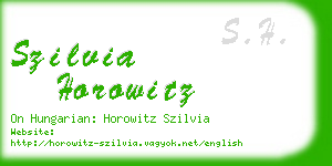 szilvia horowitz business card